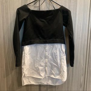 ‼️ 2/$15 Zara Cute Black White Off shoulder Top